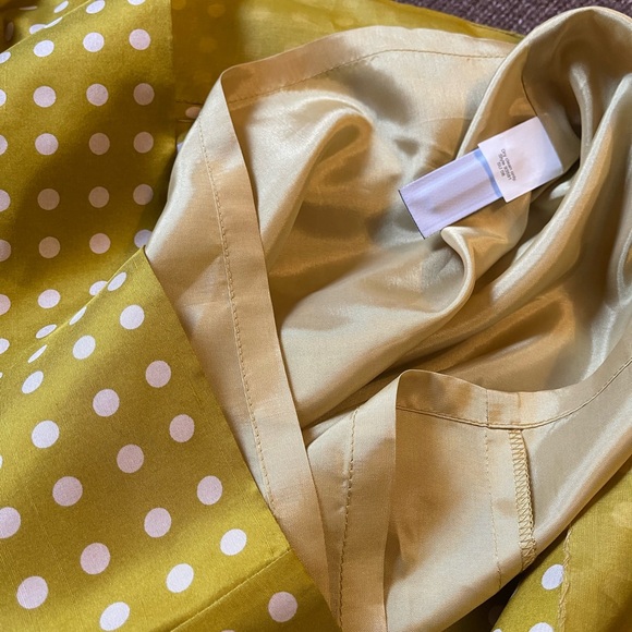 J. Crew NWT Mustard Polka Dot Midi Dress - Picture 10 of 11